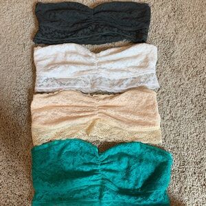 Aerie Lace Bandeau Collection - Black, White, Cream, Teal